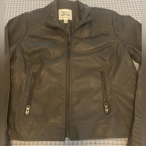 Women’s gray faux- leather jacket. Size Xl. - Picture 4 of 12